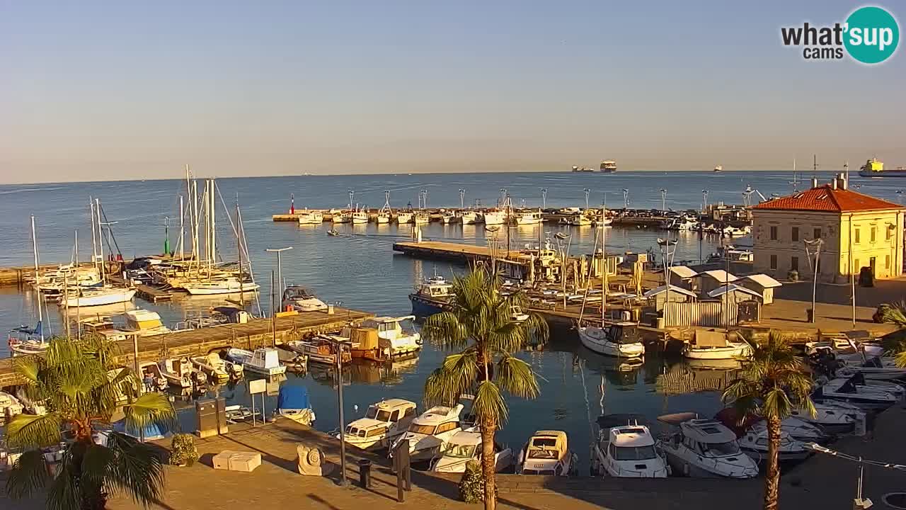 Webcam en direct du port de Koper – port de croisière et de fret – Slovénie