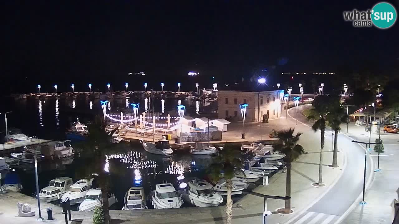 Webcam Koper – Panorama des Jachthafens und der Promenade vom Hotel Grand Koper