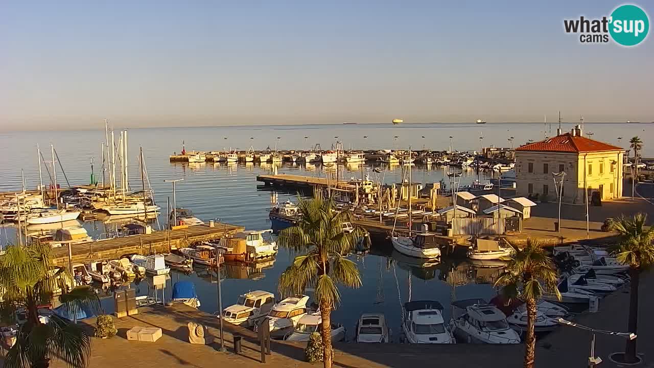 Webcam en direct du port de Koper – port de croisière et de fret – Slovénie