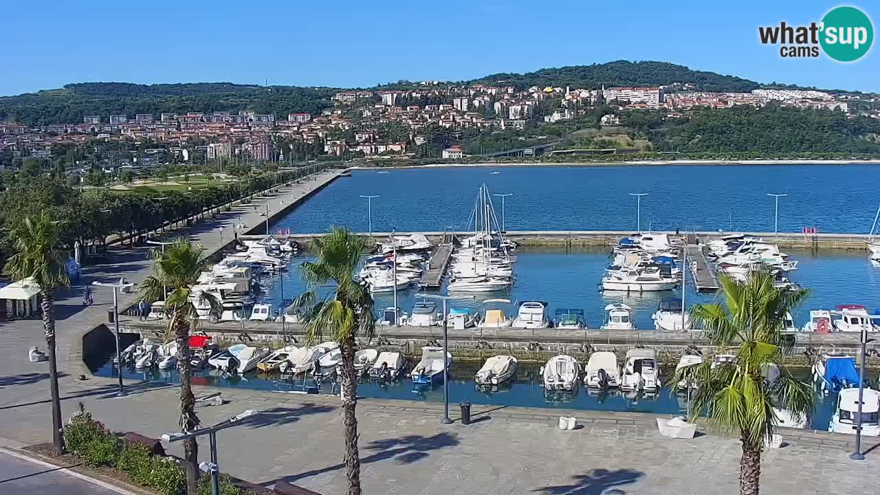 Camera en vivo Koper – puerto deportivo y paseo marítimo desde el Hotel Grand Koper