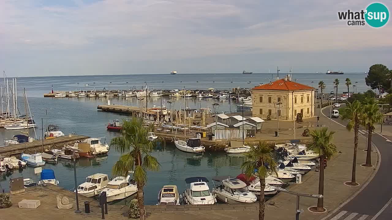 Webcam Koper – Panorama de la marina et de la promenade depuis le Grand Hotel Koper