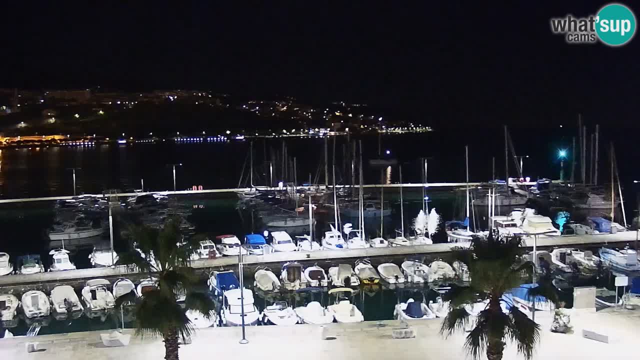 Webcam Koper – Panorama of the marina and promenade from the Grand Hotel Koper