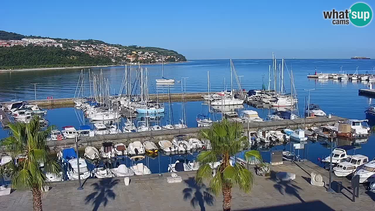 Spletna kamera Luka Koper v živo – Potniški terminal in tovorno pristanišče – Slovenija