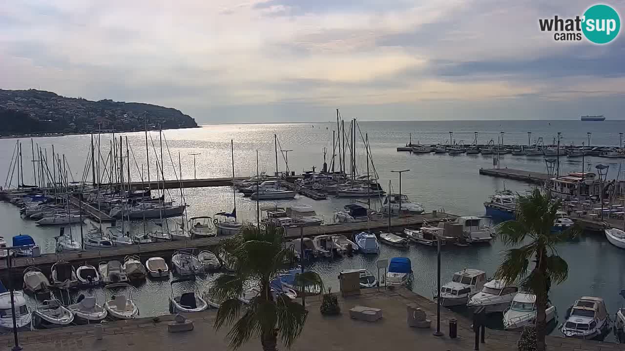 Spletna kamera Luka Koper v živo – Potniški terminal in tovorno pristanišče – Slovenija