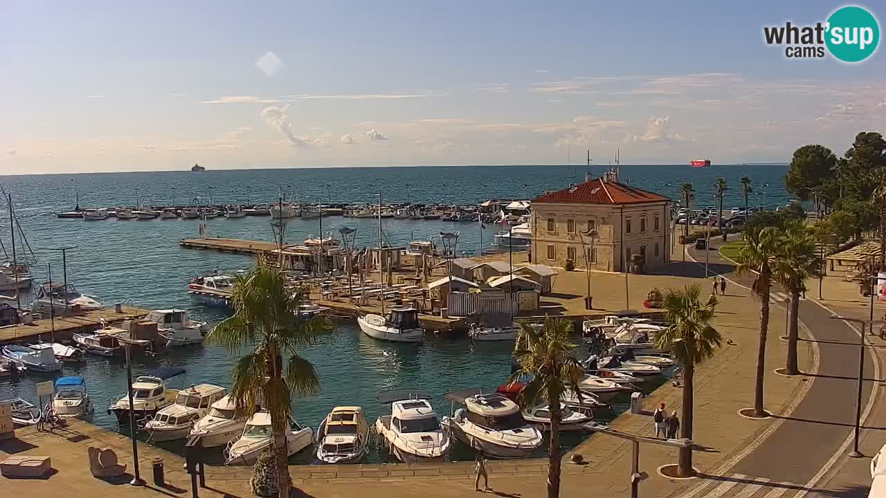 Spletna kamera Koper – Panorama na marino in promenado s Hotela Grand Koper
