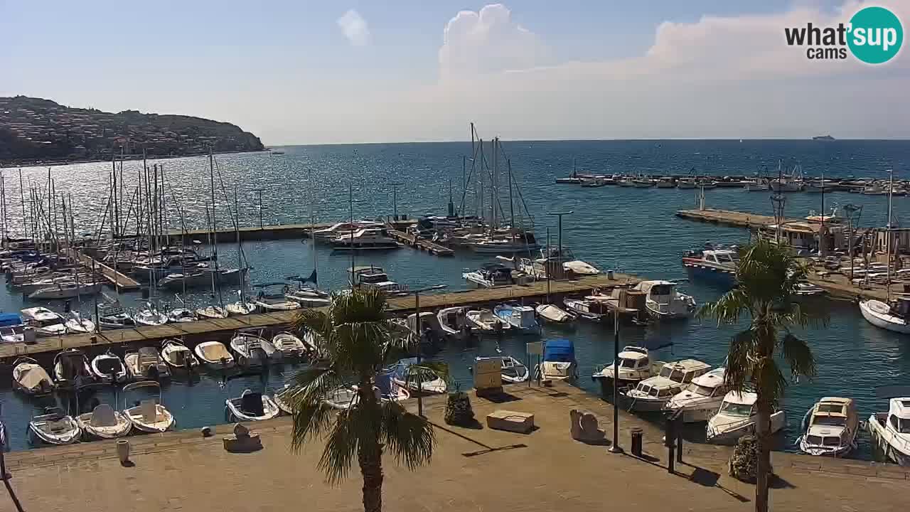 Spletna kamera Luka Koper v živo – Potniški terminal in tovorno pristanišče – Slovenija