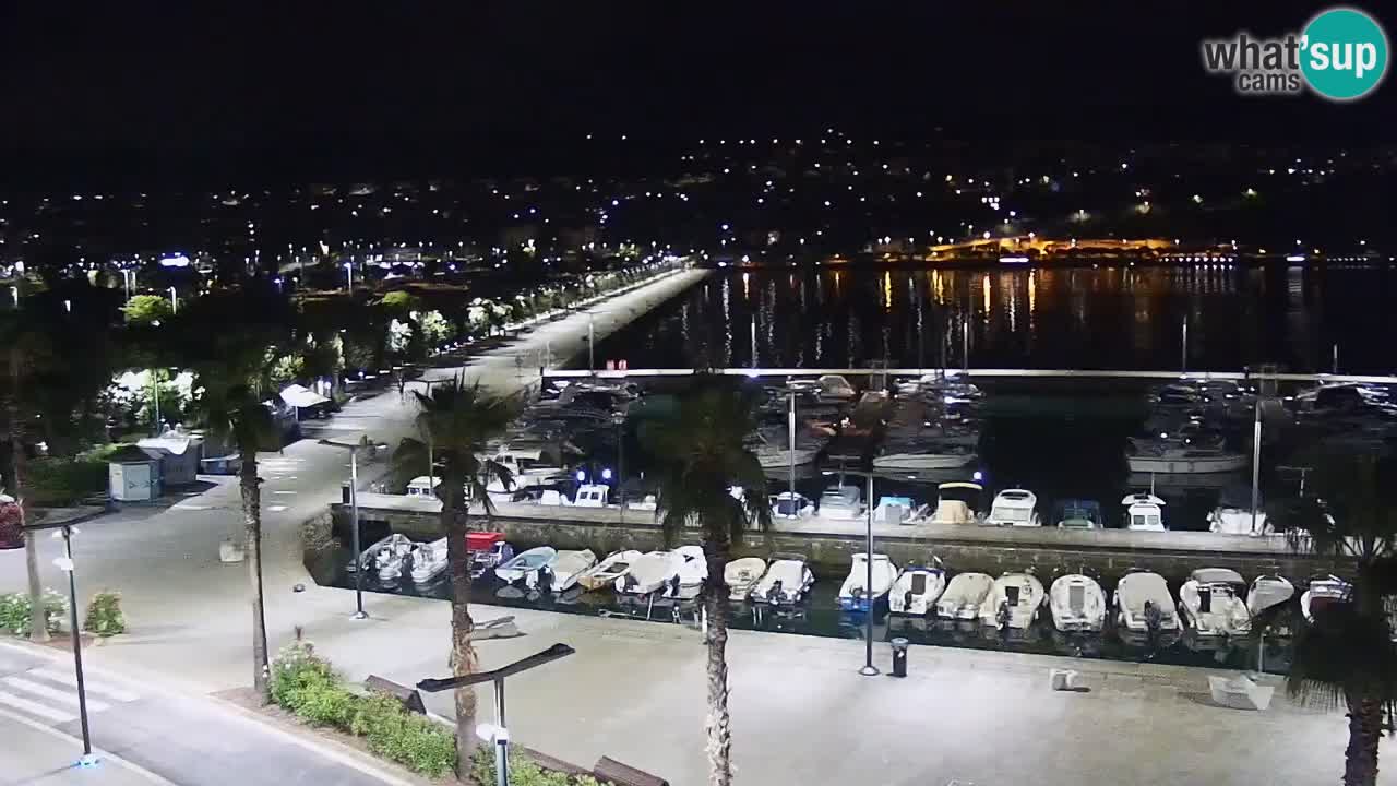 Webcam Koper – Panorama de la marina et de la promenade depuis le Grand Hotel Koper