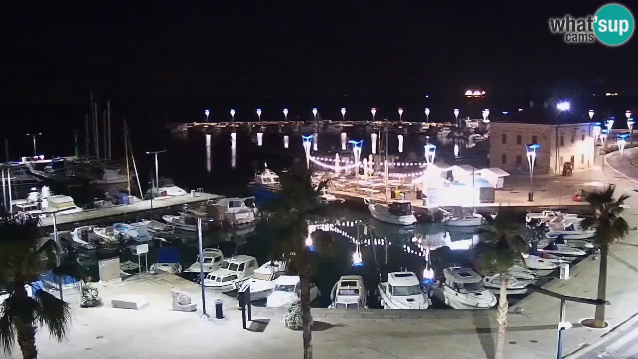 Camera en vivo Koper – puerto deportivo y paseo marítimo desde el Hotel Grand Koper