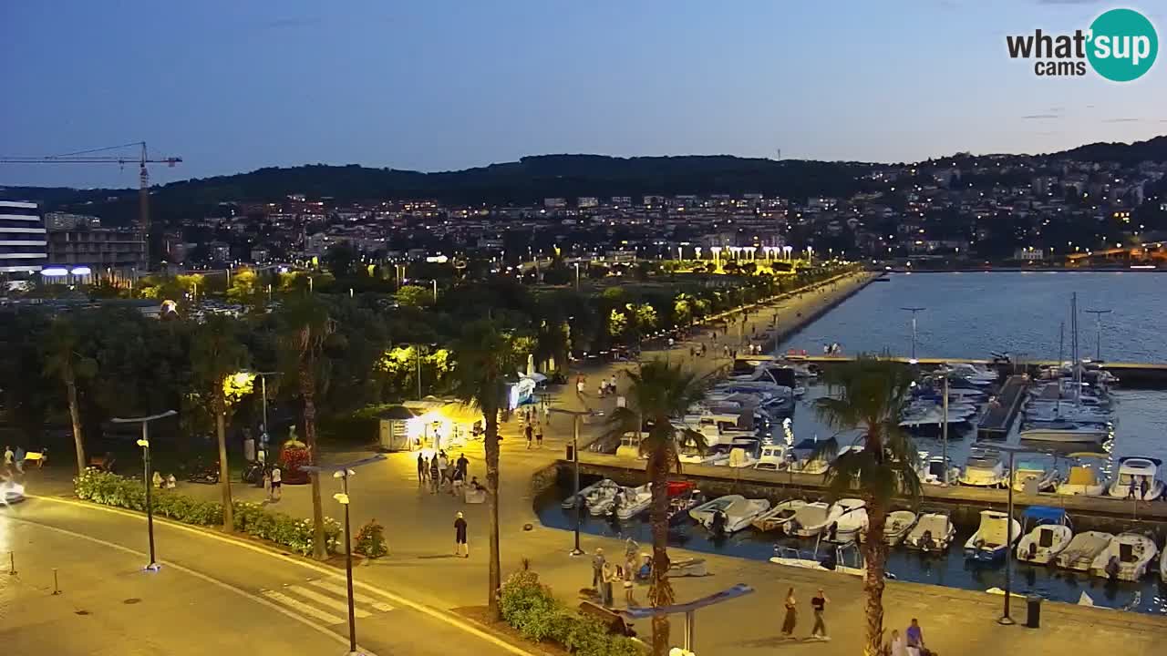 Camera en vivo Koper – puerto deportivo y paseo marítimo desde el Hotel Grand Koper
