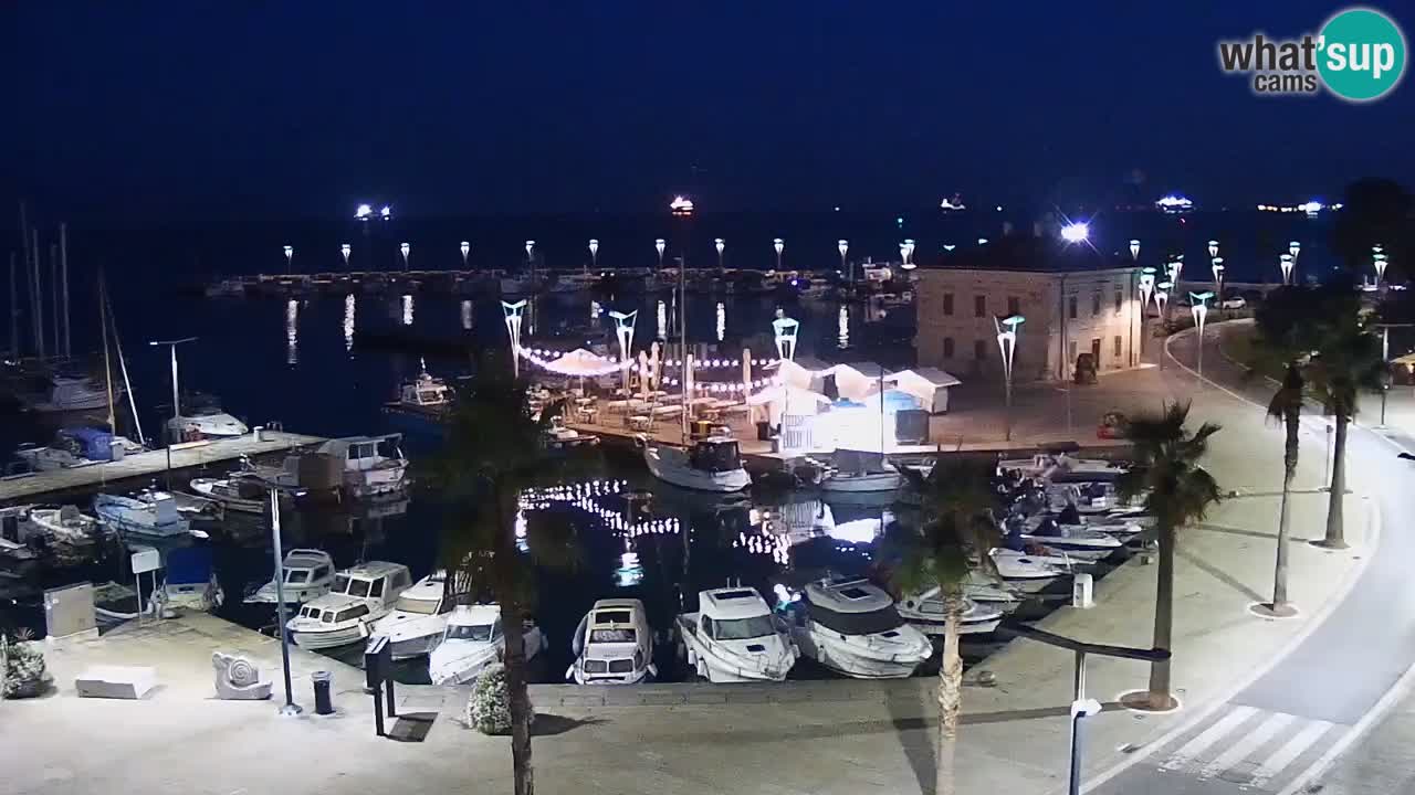Camera en vivo Koper – puerto deportivo y paseo marítimo desde el Hotel Grand Koper