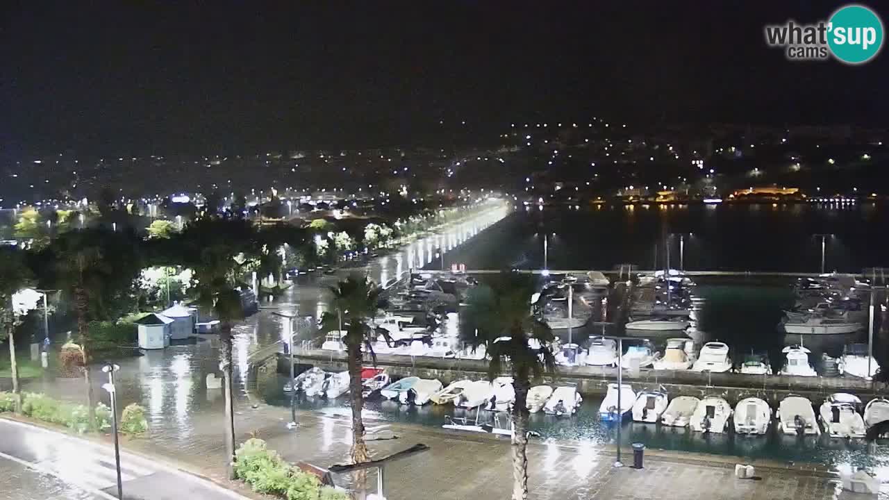 Webcam Koper – Panorama de la marina et de la promenade depuis le Grand Hotel Koper