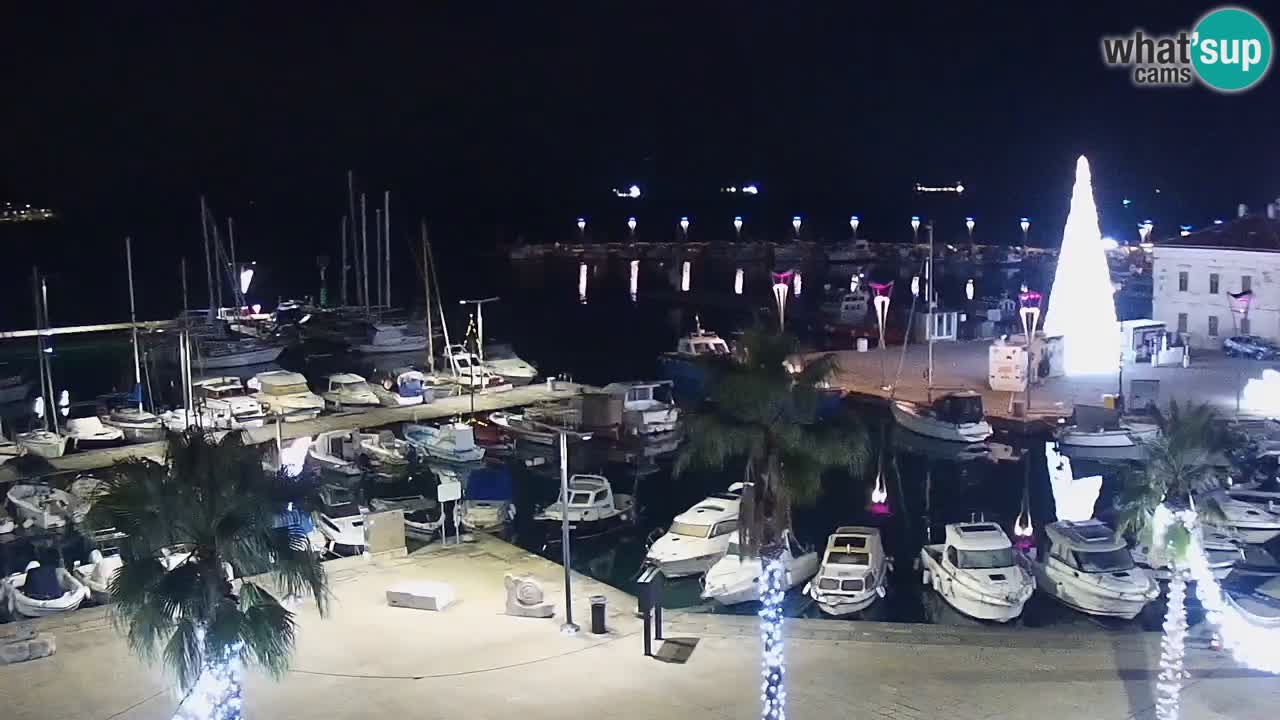 Camera en vivo Koper – puerto deportivo y paseo marítimo desde el Hotel Grand Koper