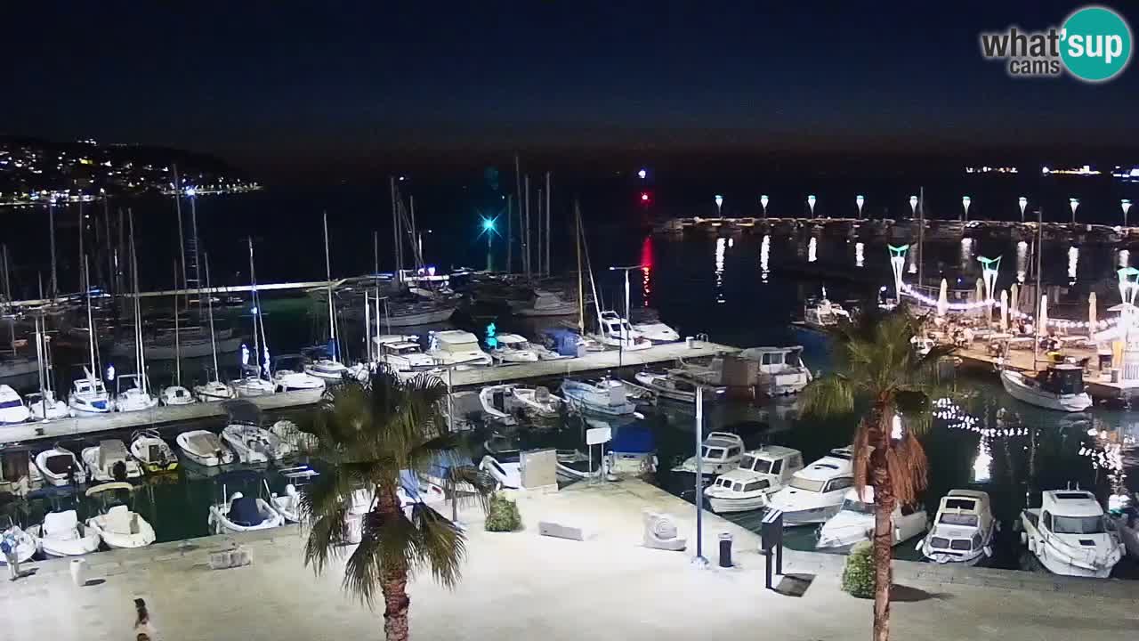 Camera en vivo Koper – puerto deportivo y paseo marítimo desde el Hotel Grand Koper