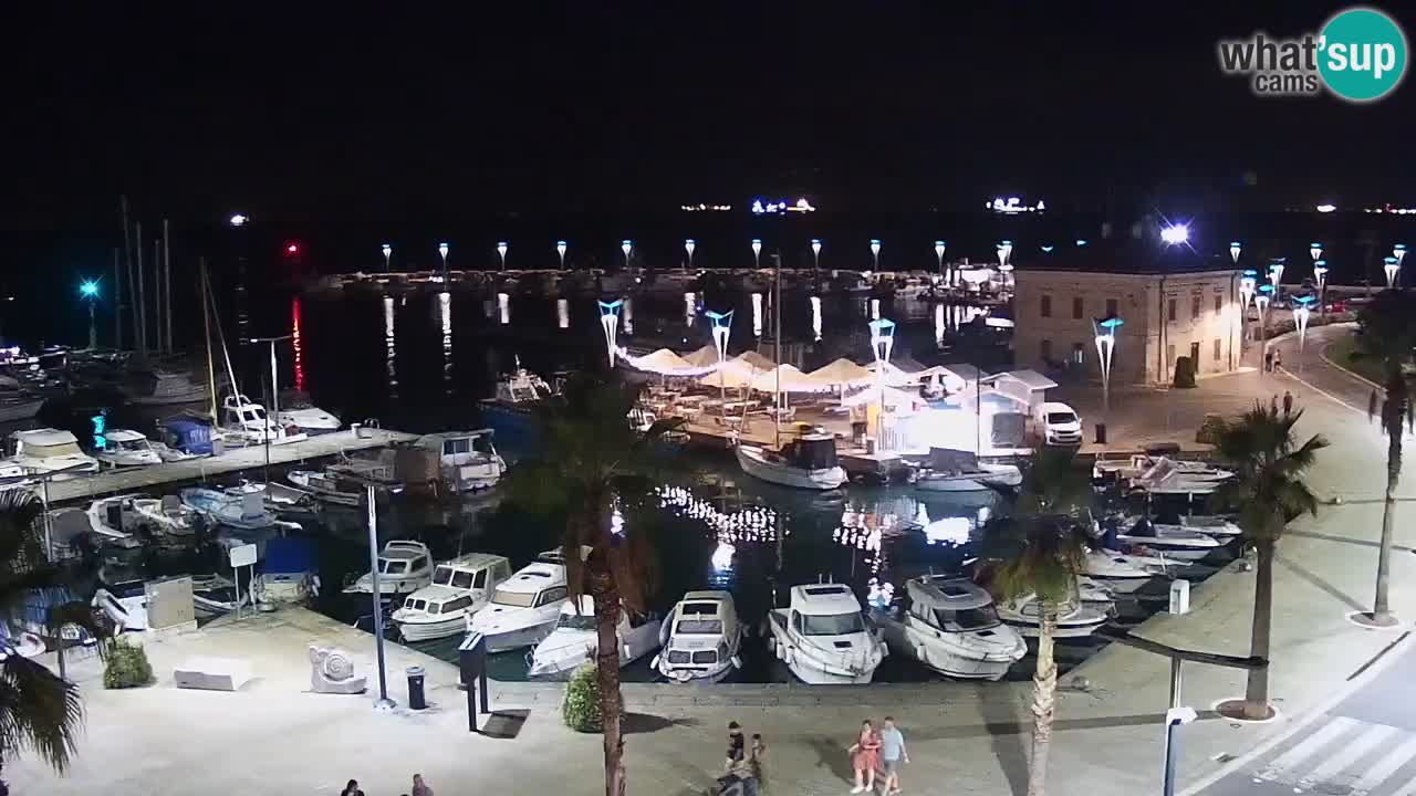 Webcam Koper – Panorama of the marina and promenade from the Grand Hotel Koper