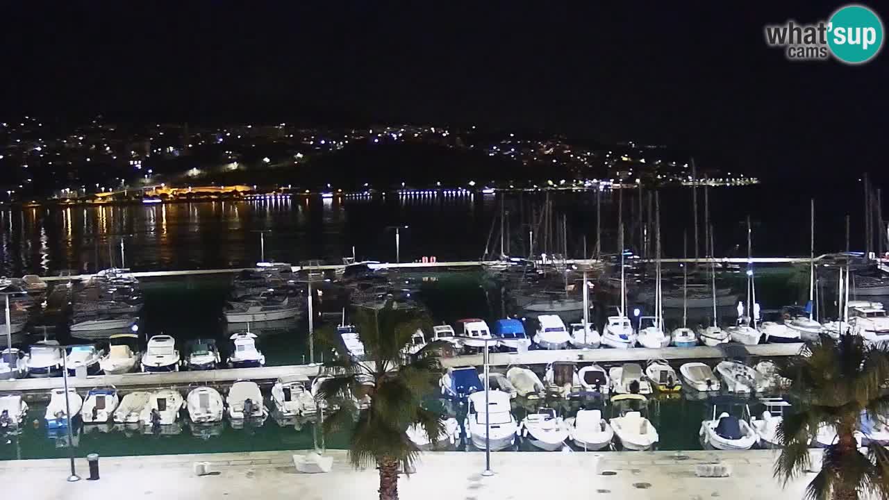 Webcam Koper – Panorama de la marina et de la promenade depuis le Grand Hotel Koper