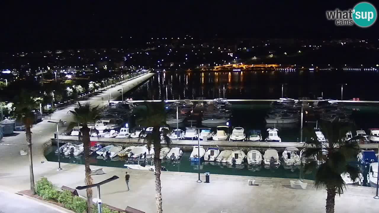 Webcam Koper – Panorama de la marina et de la promenade depuis le Grand Hotel Koper