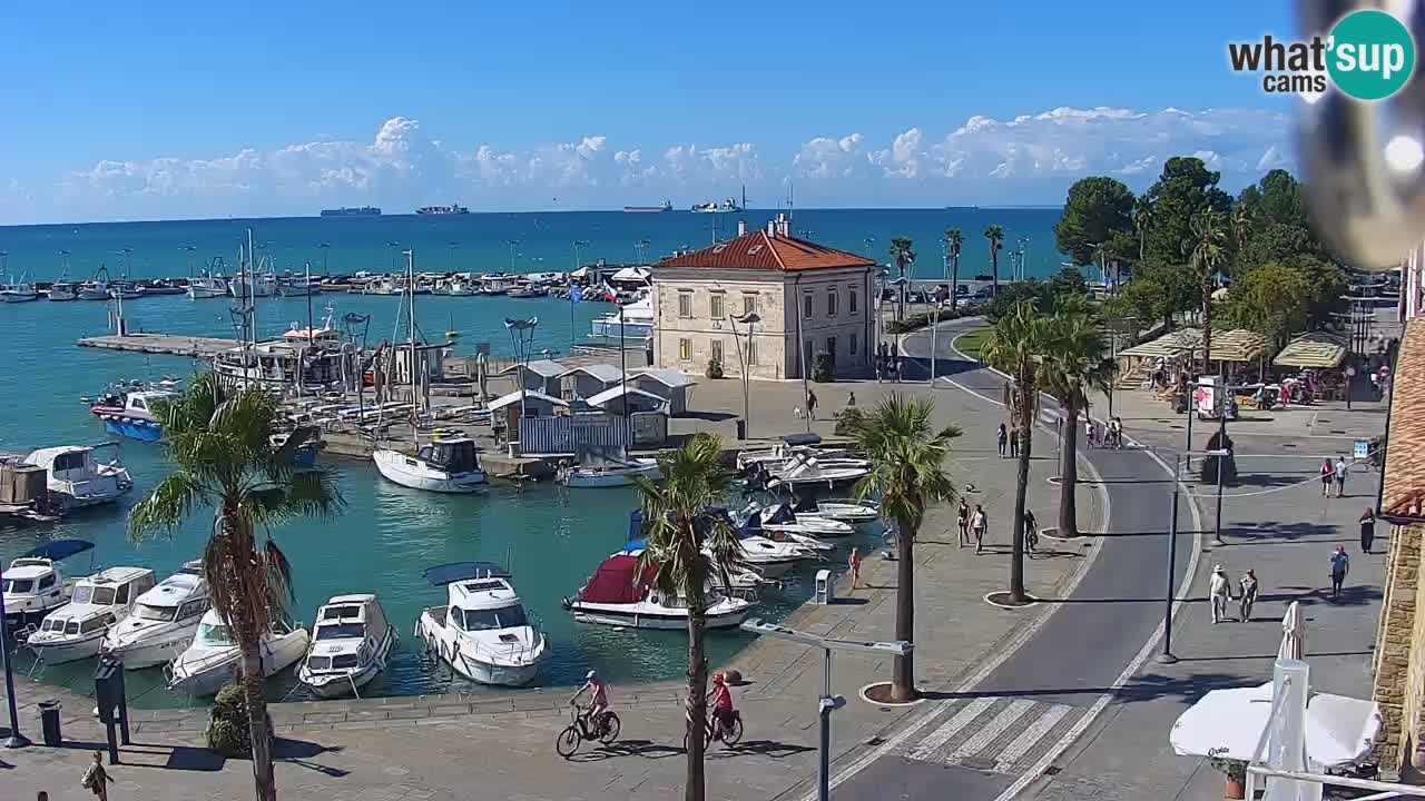 Spletna kamera Koper – Panorama na marino in promenado s Hotela Grand Koper