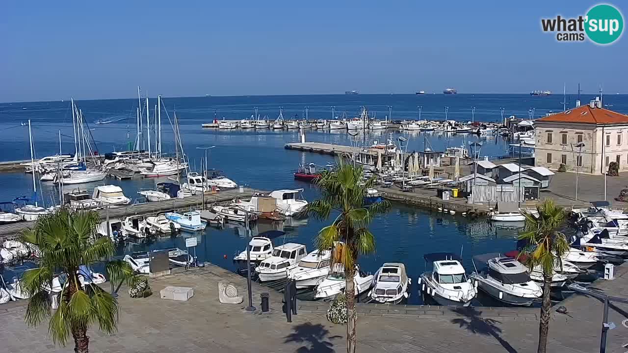 Webcam Koper – Panorama de la marina et de la promenade depuis le Grand Hotel Koper