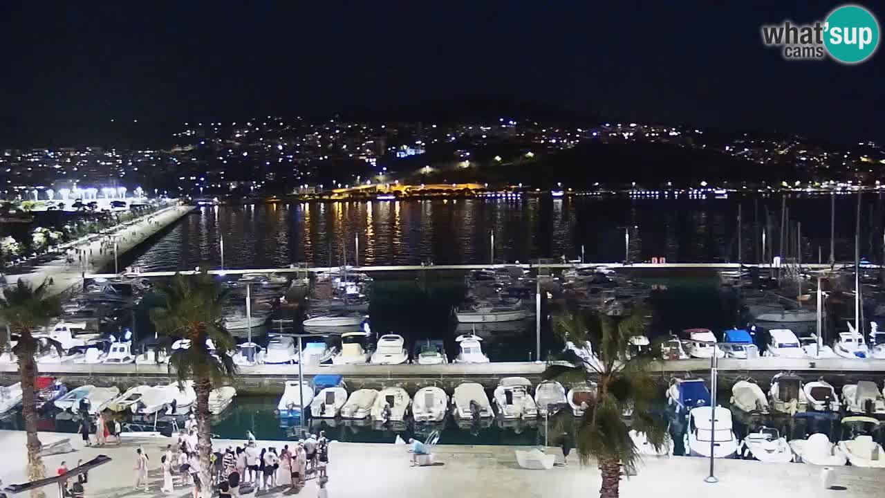 Webcam Koper – Panorama of the marina and promenade from the Grand Hotel Koper