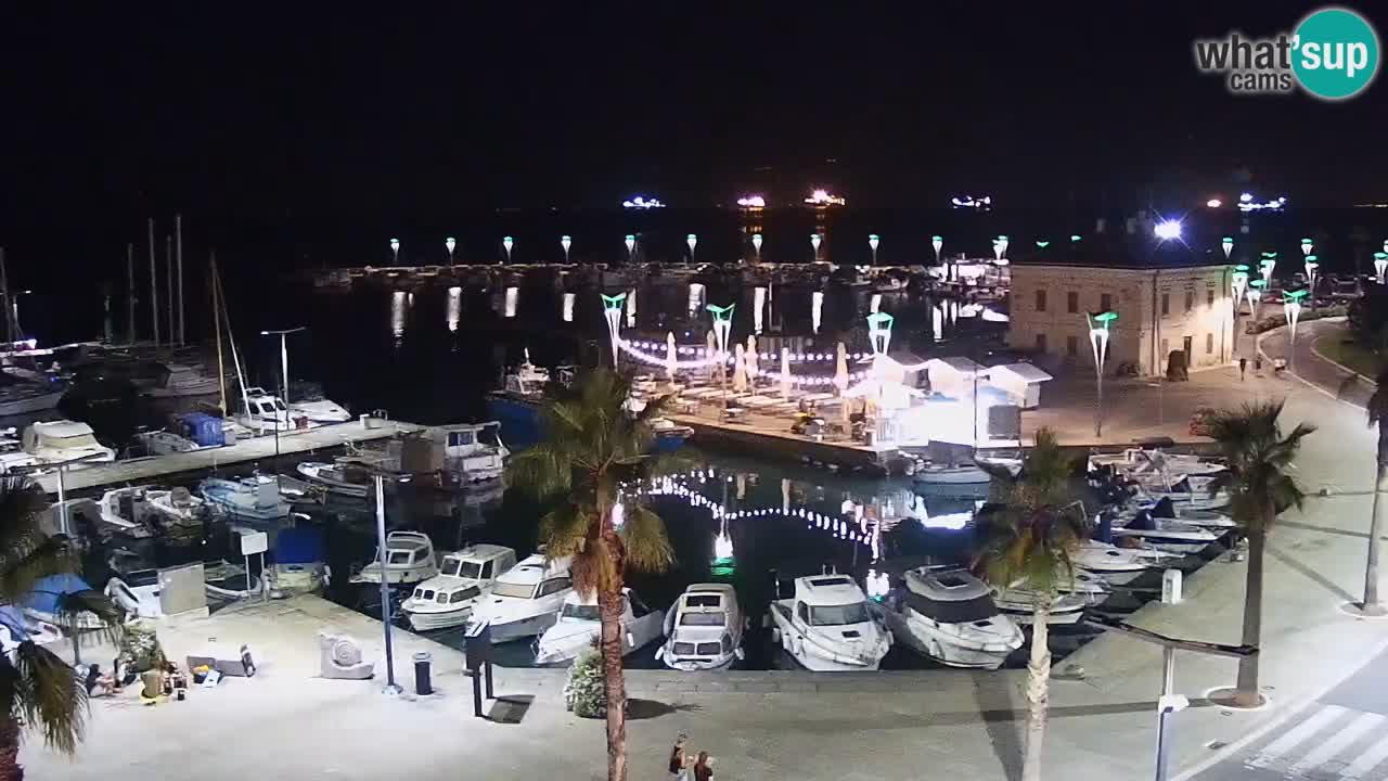 Camera en vivo Koper – puerto deportivo y paseo marítimo desde el Hotel Grand Koper