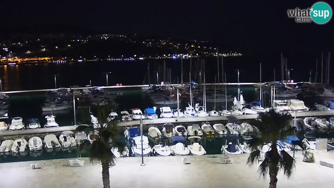 Webcam Koper – Panorama de la marina et de la promenade depuis le Grand Hotel Koper
