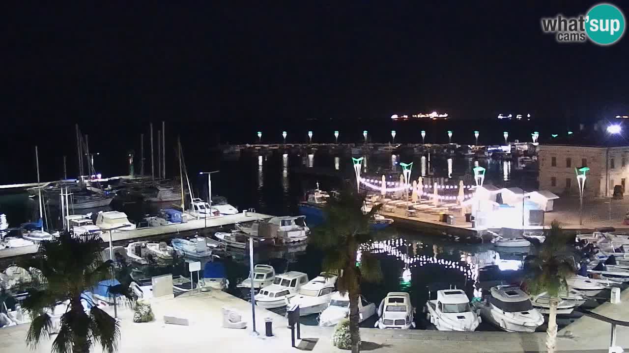 Webcam Koper – Panorama of the marina and promenade from the Grand Hotel Koper