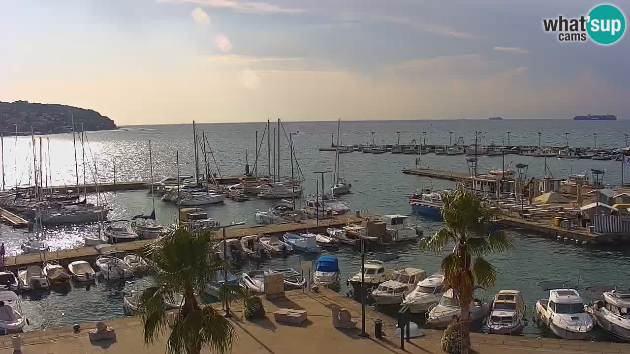 Webcam Koper – Panorama de la marina et de la promenade depuis le Grand Hotel Koper