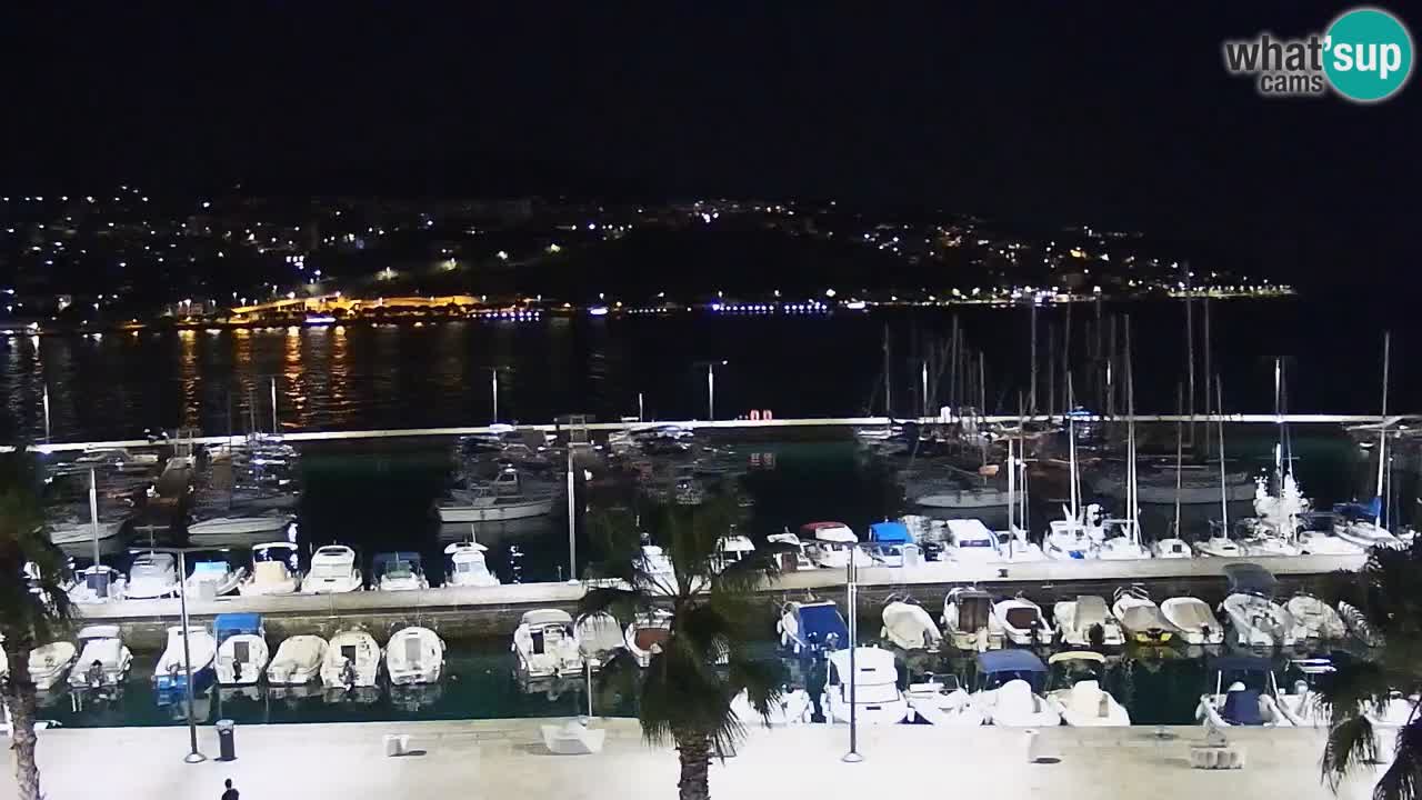 Webcam Koper – Panorama of the marina and promenade from the Grand Hotel Koper
