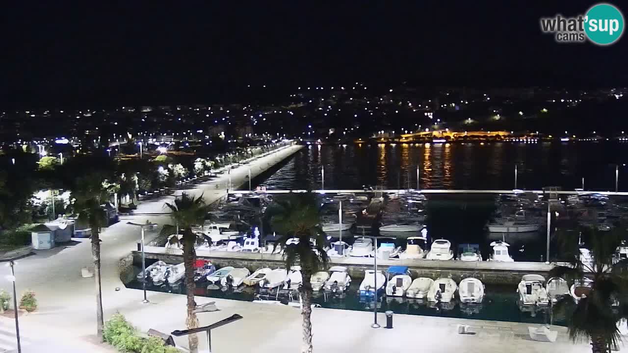Webcam Koper – Panorama de la marina et de la promenade depuis le Grand Hotel Koper