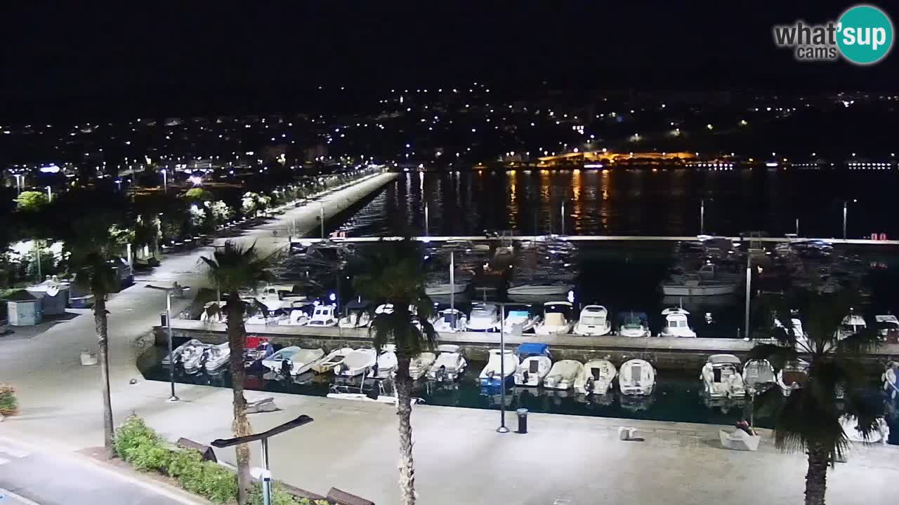 Webcam Koper – Panorama de la marina et de la promenade depuis le Grand Hotel Koper