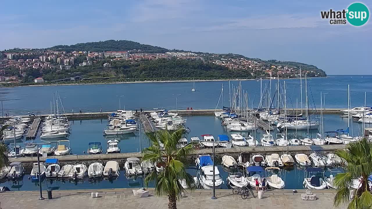 Camera en vivo Koper – puerto deportivo y paseo marítimo desde el Hotel Grand Koper
