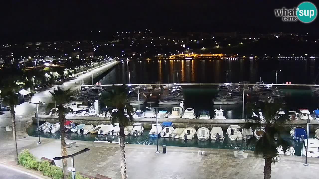Camera en vivo Koper – puerto deportivo y paseo marítimo desde el Hotel Grand Koper