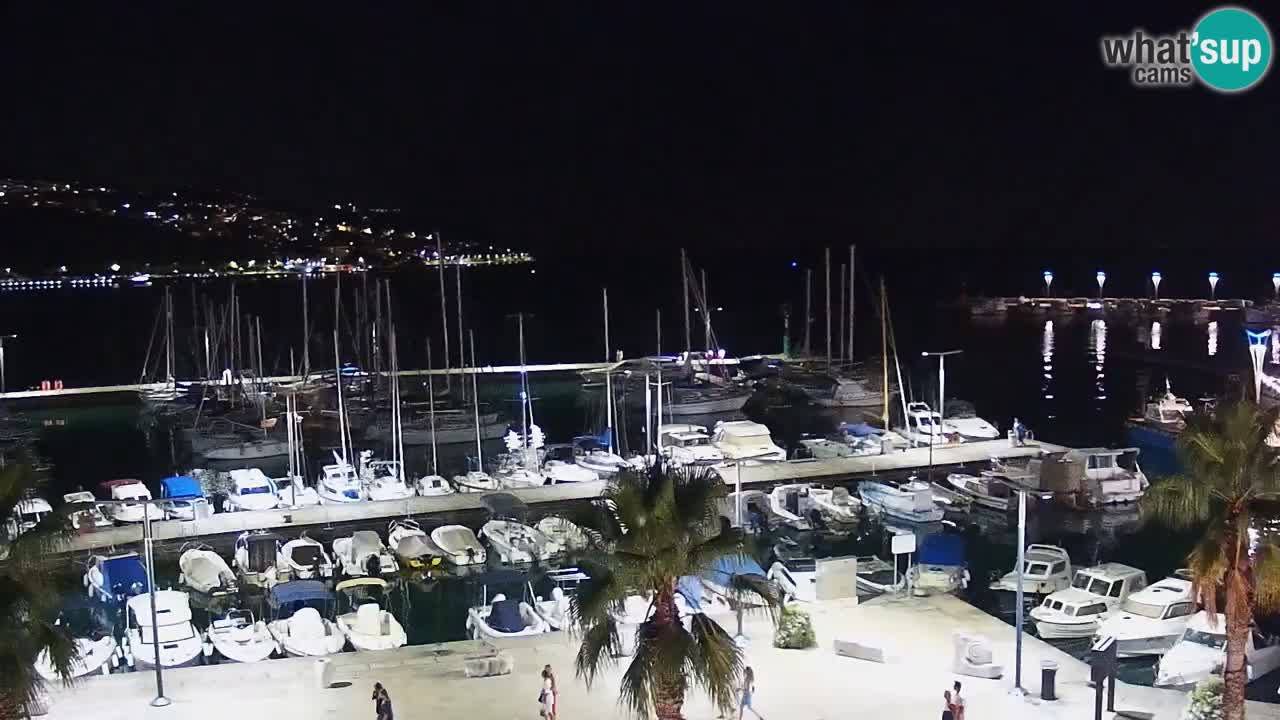 Webcam Koper – Panorama of the marina and promenade from the Grand Hotel Koper
