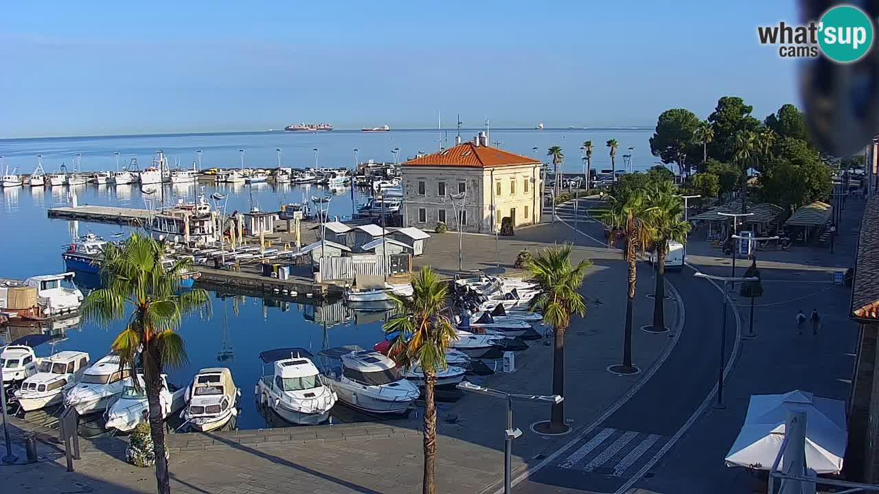 Spletna kamera Koper – Panorama na marino in promenado s Hotela Grand Koper