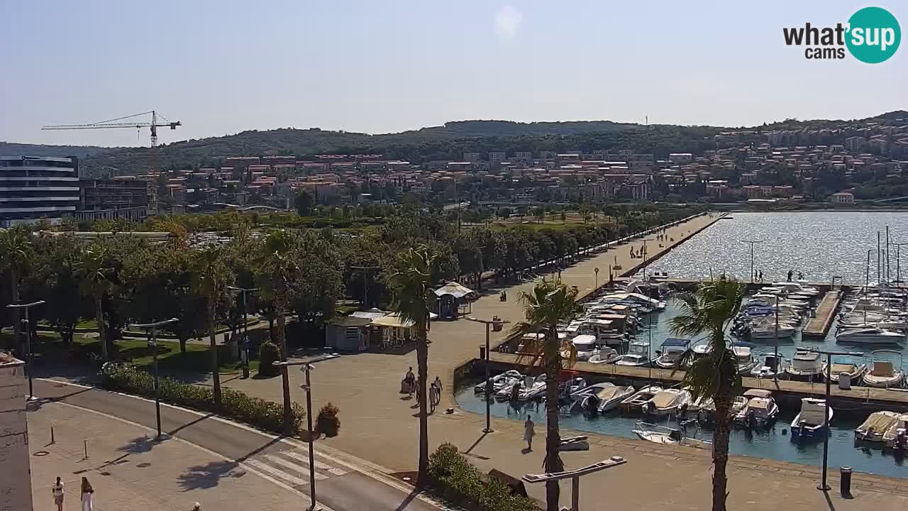 Webcam Capodistria – marina e lungo mare dall’Hotel Grand Koper