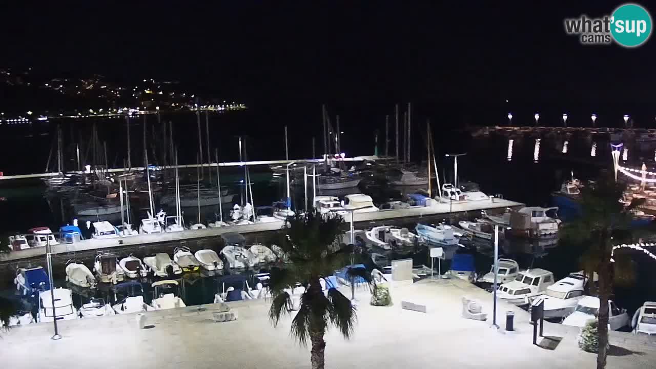 Webcam Koper – Panorama de la marina et de la promenade depuis le Grand Hotel Koper