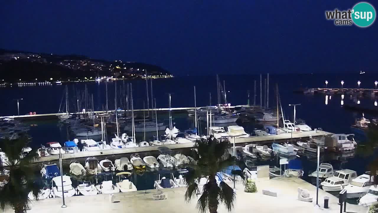 Webcam Koper – Panorama de la marina et de la promenade depuis le Grand Hotel Koper