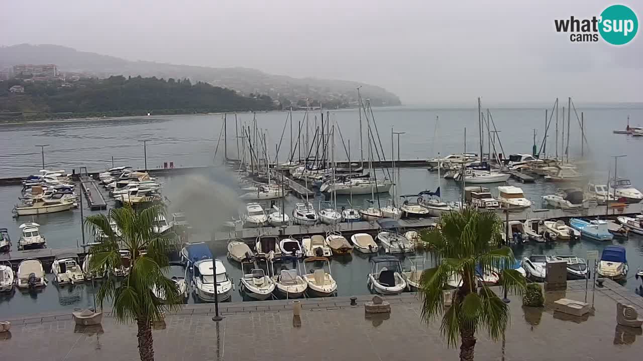 Webcam Koper – Panorama de la marina et de la promenade depuis le Grand Hotel Koper