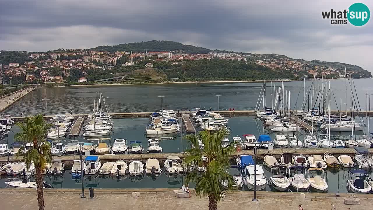 Camera en vivo Koper – puerto deportivo y paseo marítimo desde el Hotel Grand Koper
