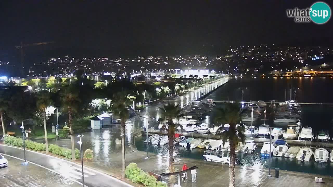 Webcam Koper – Panorama de la marina et de la promenade depuis le Grand Hotel Koper