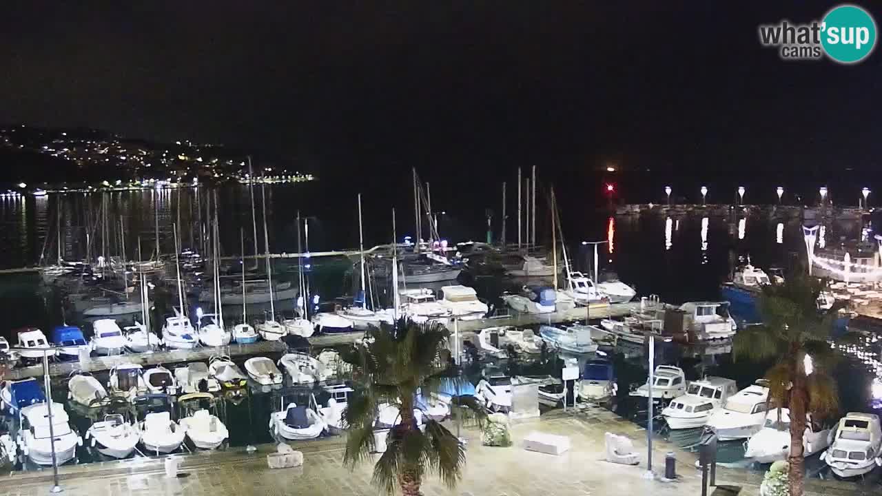 Webcam Koper – Panorama de la marina et de la promenade depuis le Grand Hotel Koper