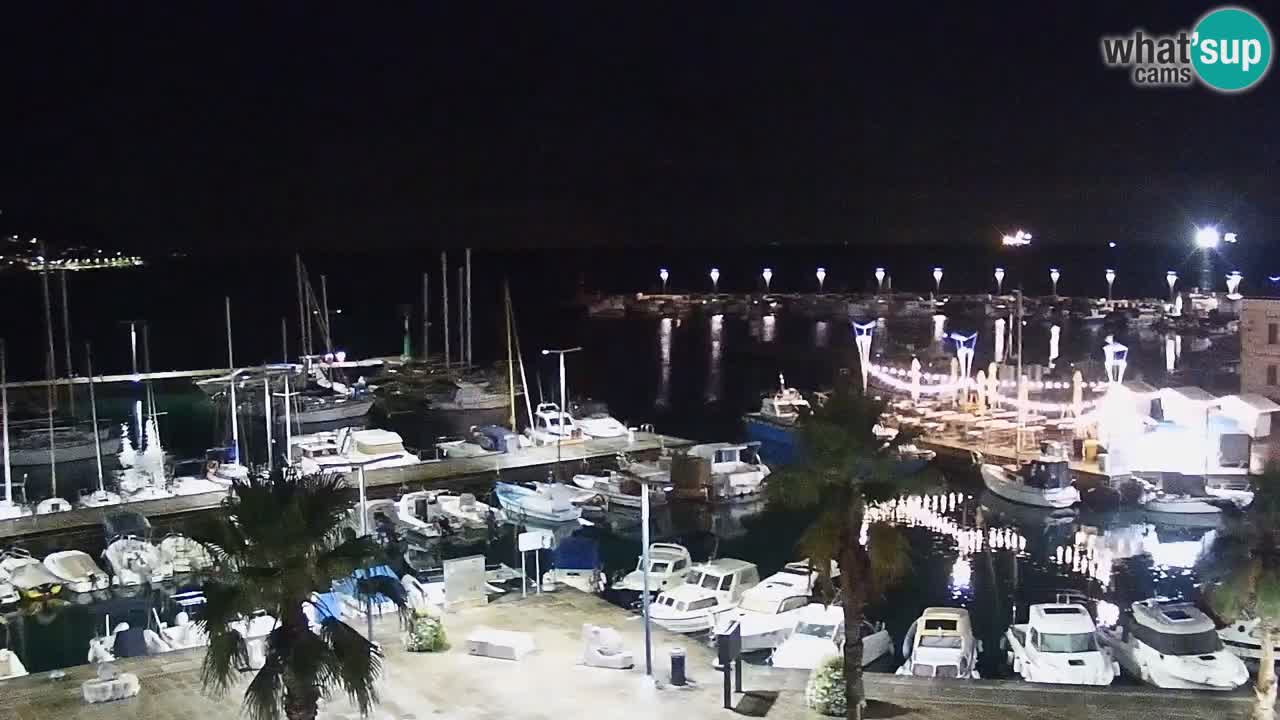 Webcam Koper – Panorama of the marina and promenade from the Grand Hotel Koper