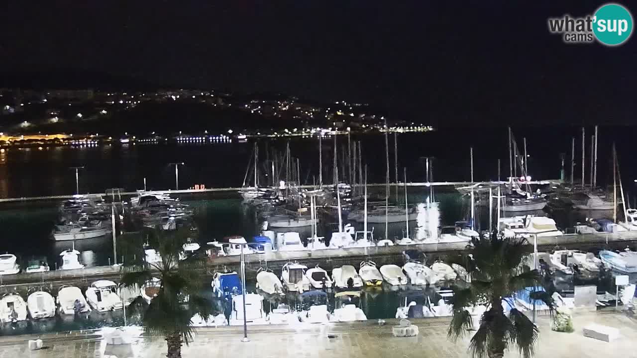 Webcam Koper – Panorama of the marina and promenade from the Grand Hotel Koper