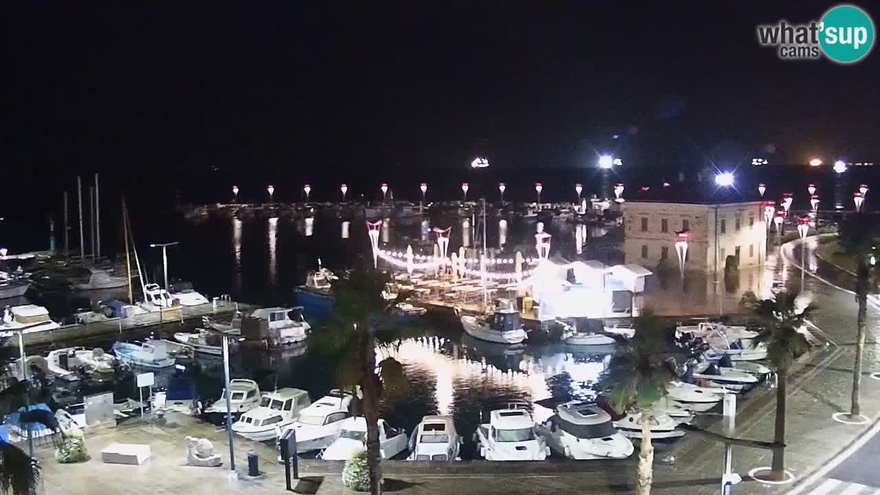 Camera en vivo Koper – puerto deportivo y paseo marítimo desde el Hotel Grand Koper