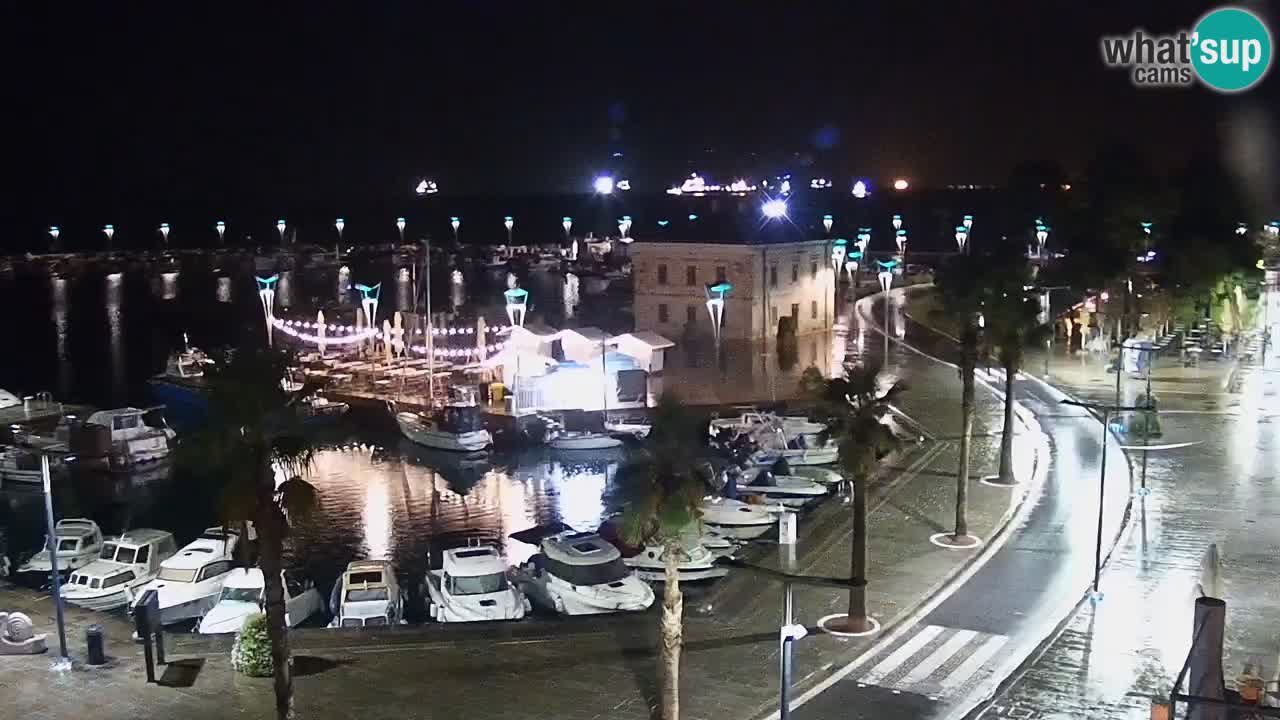 Camera en vivo Koper – puerto deportivo y paseo marítimo desde el Hotel Grand Koper