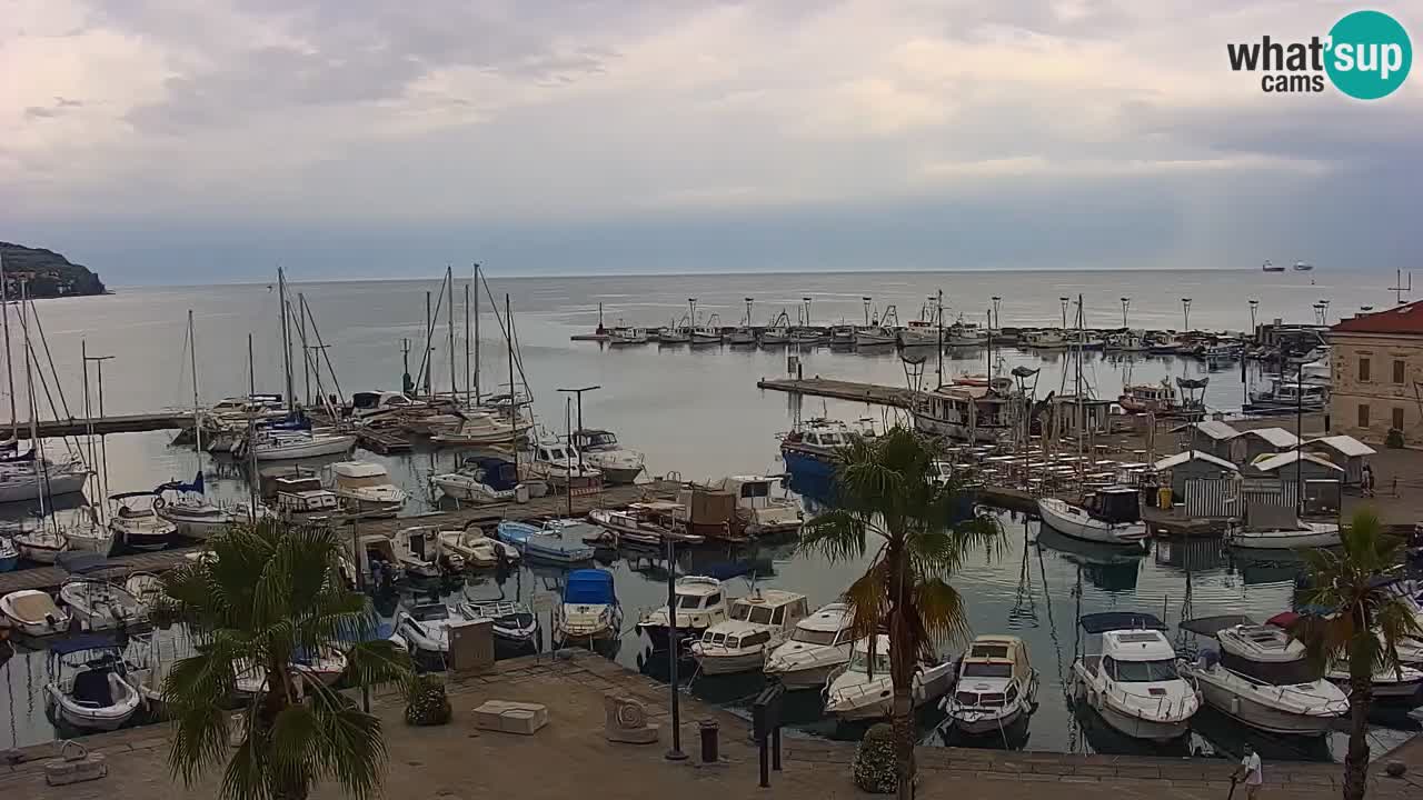 Camera en vivo Koper – puerto deportivo y paseo marítimo desde el Hotel Grand Koper