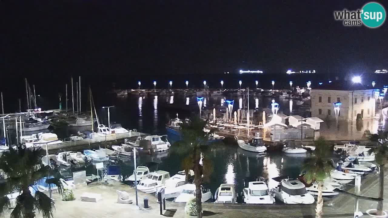 Camera en vivo Koper – puerto deportivo y paseo marítimo desde el Hotel Grand Koper