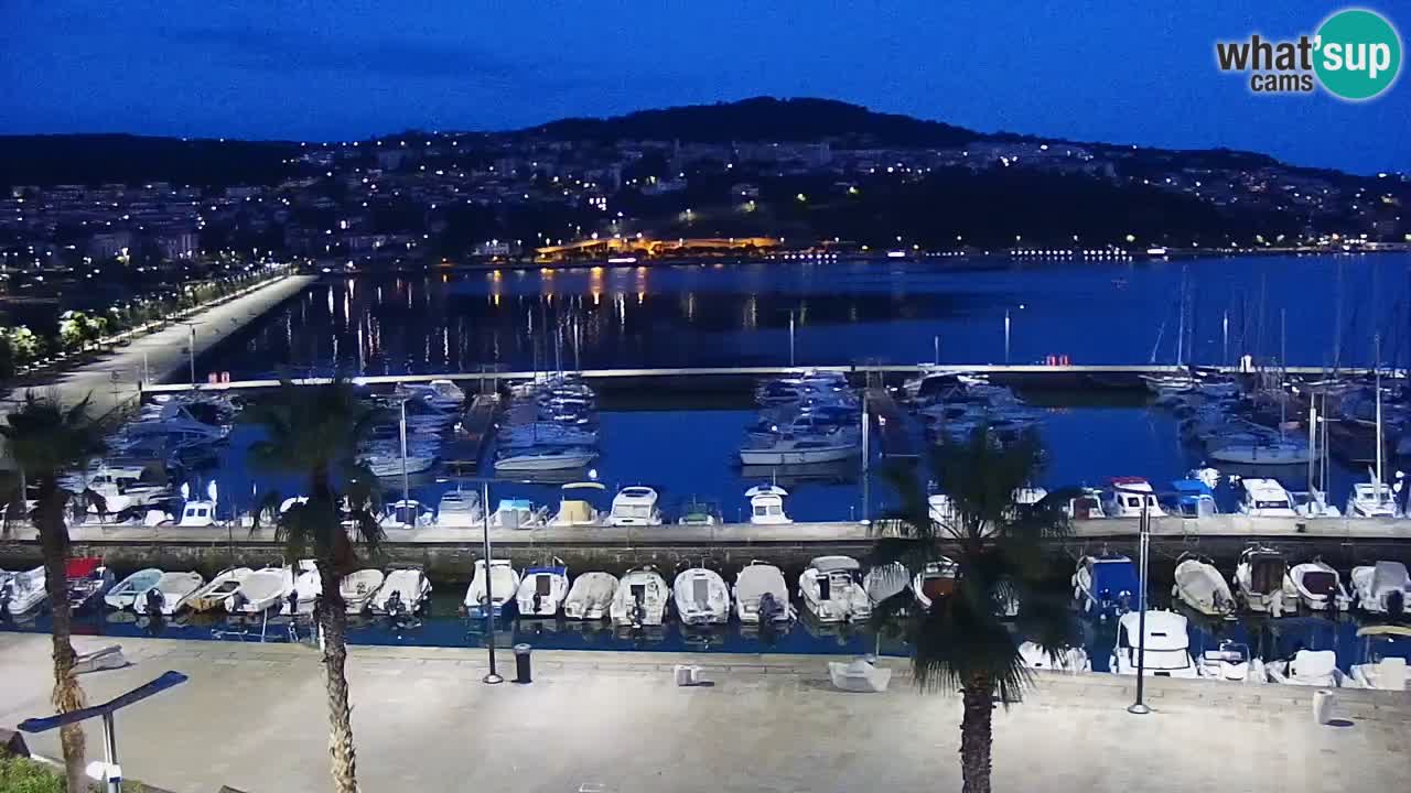 Spletna kamera Koper – Panorama na marino in promenado s Hotela Grand Koper