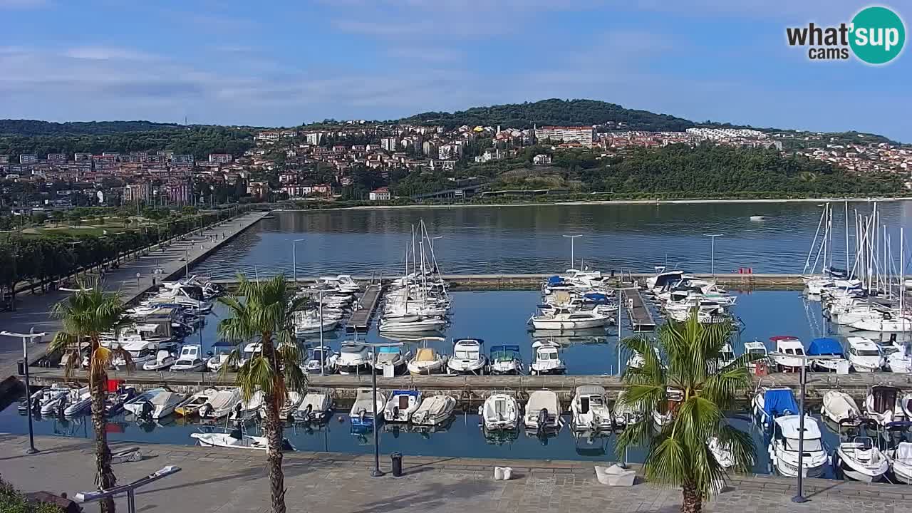 Camera en vivo Koper – puerto deportivo y paseo marítimo desde el Hotel Grand Koper