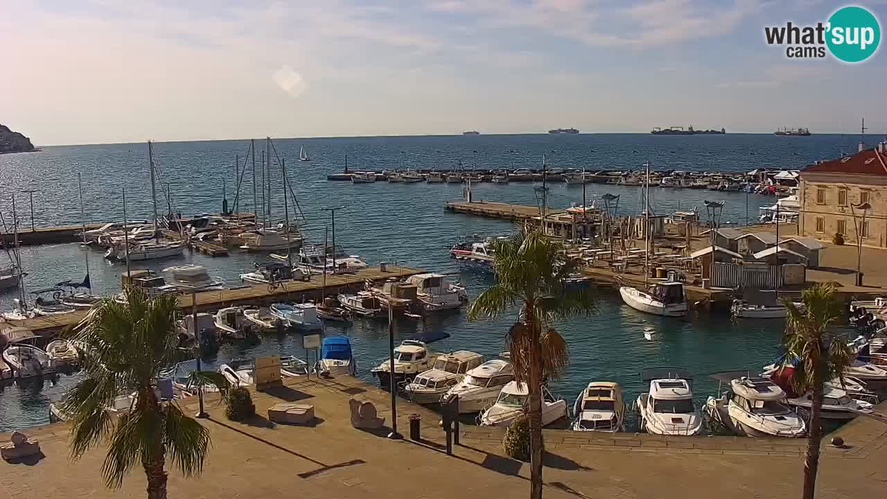 Camera en vivo Koper – puerto deportivo y paseo marítimo desde el Hotel Grand Koper
